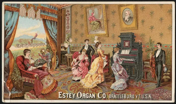 Gerahmter Druck : Estey-Orgel Gerahmter Druck : Estey-Orgel