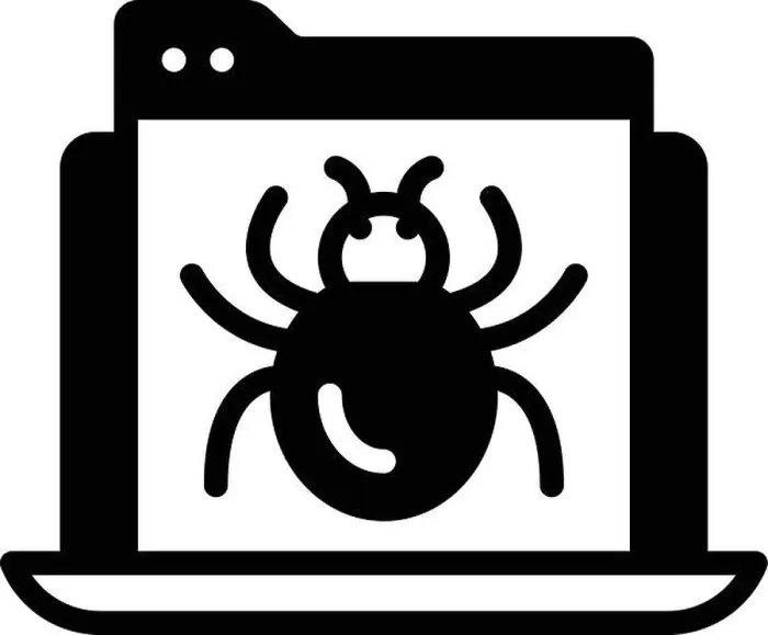 Gerahmter Druck : Symbol für Debug, Insekt.