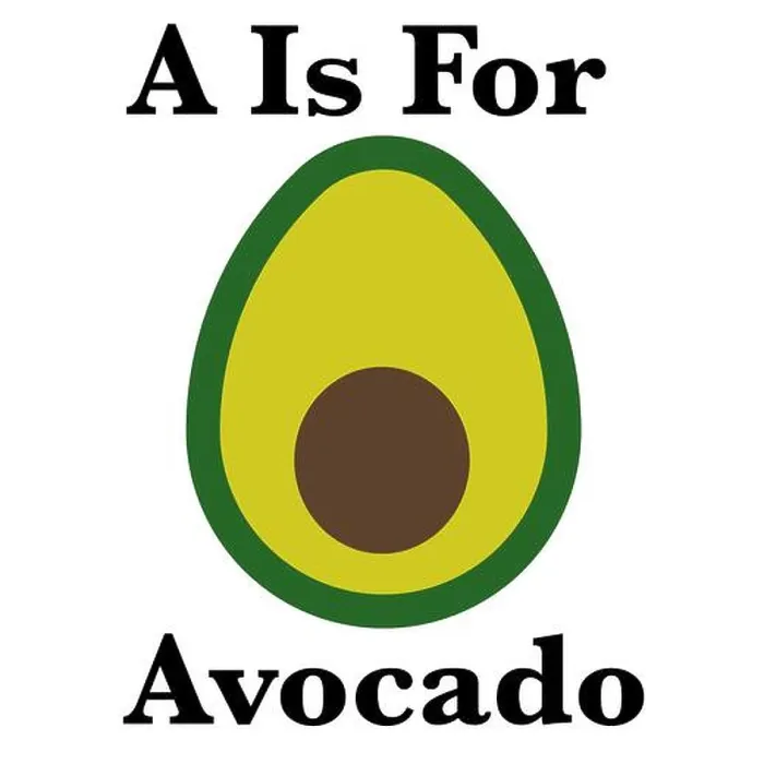 Gerahmter Druck : Illustrationen einer Avocado