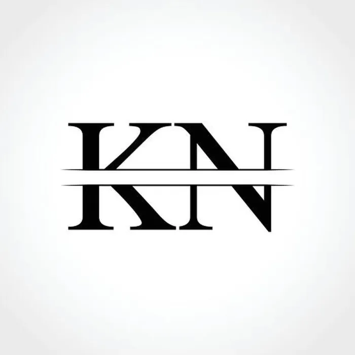 Gerahmter Druck : Initial KN Letter Logo Design Vector Illustration Gerahmter Druck : Initial KN Letter Logo Design Vector Illustration
