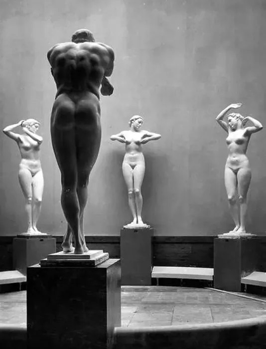 Gerahmter Druck : Urteil des Paris durch Josef Thorak, 1941. Gerahmter Druck : Urteil des Paris durch Josef Thorak, 1941.