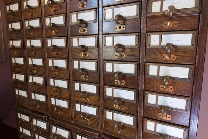 Gerahmter Druck : Bibliothekskarteikarten-Dateien Gerahmter Druck : Bibliothekskarteikarten-Dateien