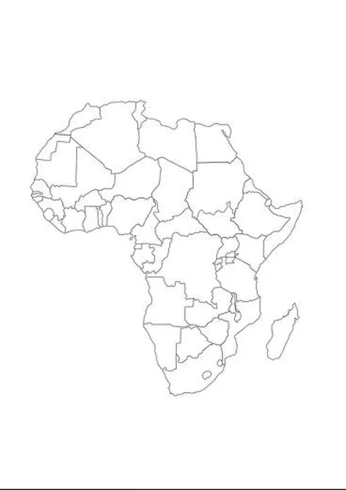 Gerahmter Druck : Karte von Afrika Gerahmter Druck : Karte von Afrika
