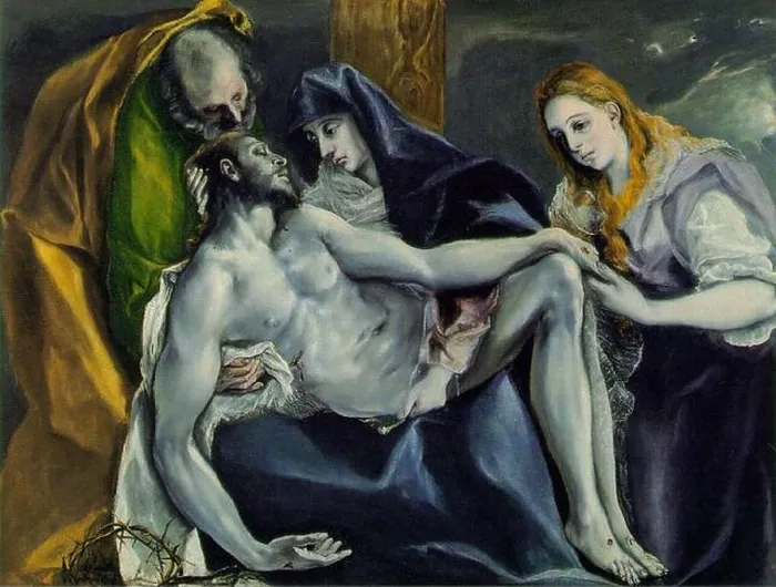 Gerahmter Druck : Die Pieta des Griechen Gerahmter Druck : Die Pieta des Griechen