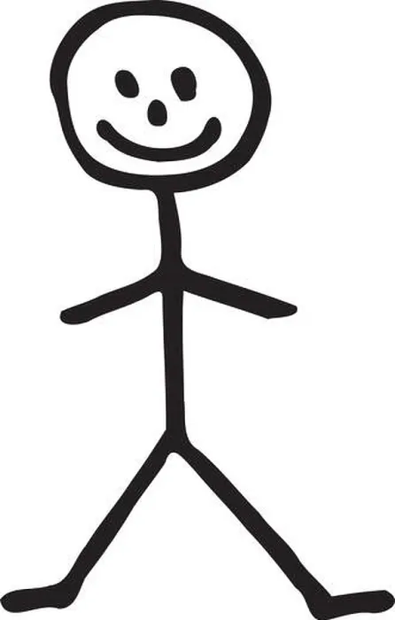 Gerahmter Druck : Ein einfacher Stickman Gerahmter Druck : Ein einfacher Stickman
