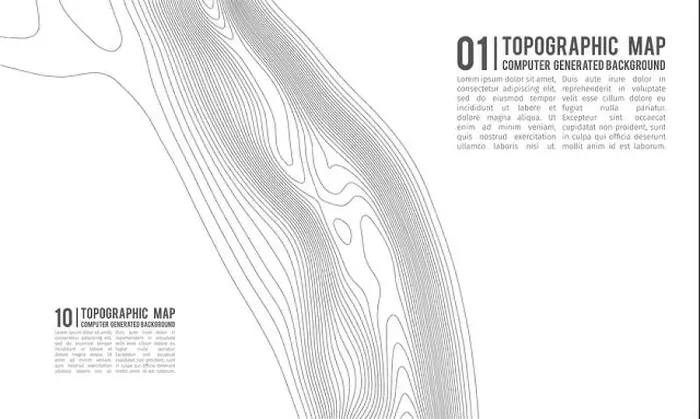 Gerahmter Druck : Topographische Kartenkonturhintergrund Gerahmter Druck : Topographische Kartenkonturhintergrund