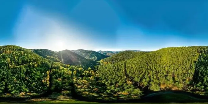 Gerahmter Druck : Blick über eine multikolorierte Talsenke im Vosges Gerahmter Druck : Blick über eine multikolorierte Talsenke im Vosges
