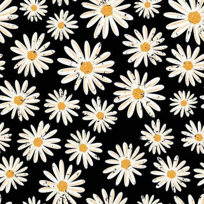 Gerahmter Druck : Antikes Daisy-Blumen-Seamless-Vektormuster Gerahmter Druck : Antikes Daisy-Blumen-Seamless-Vektormuster