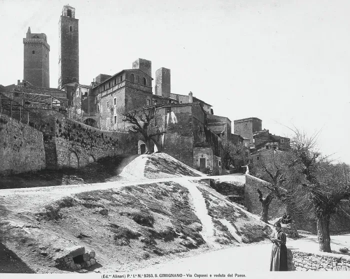 Gerahmter Druck : Dintorni. Per Via Capassi nach San Gimignano Gerahmter Druck : Dintorni. Per Via Capassi nach San Gimignano