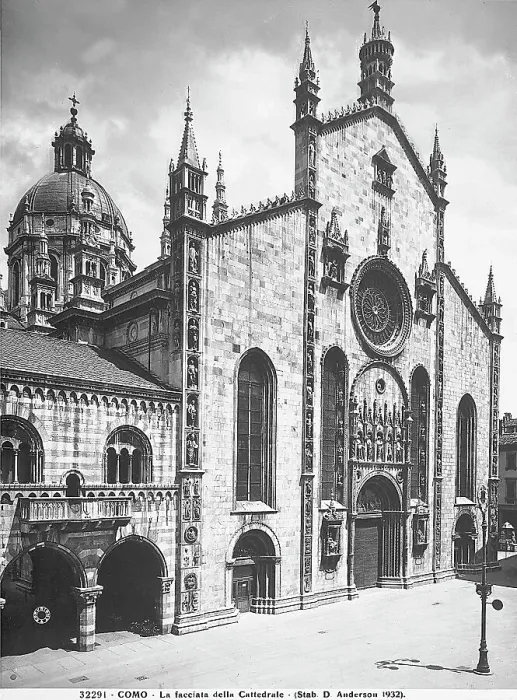 Gerahmter Druck : Fassade der Kathedrale von Como