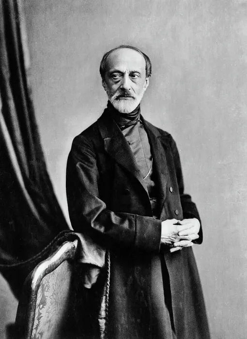 Gerahmter Druck : Giuseppe Mazzini in einem Porträt von Alinari