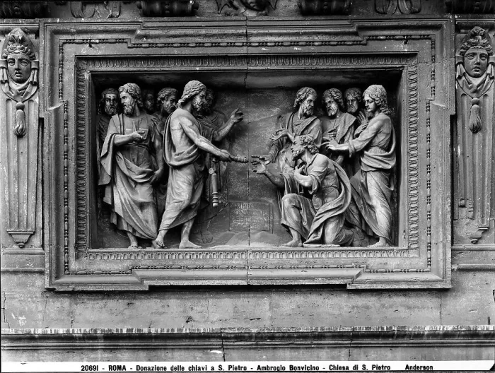 Gerahmter Druck : Piazza San Pietro