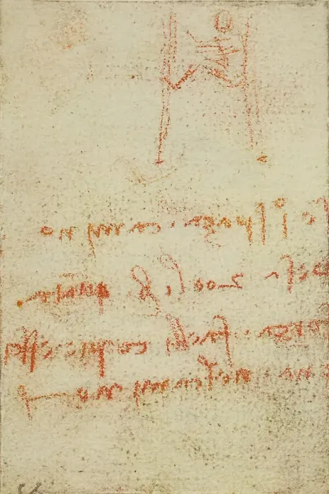 Gerahmter Druck : Ein Physik-Problem, geschrieben im Codice Forster III, Blatt 19v Gerahmter Druck : Ein Physik-Problem, geschrieben im Codice Forster III, Blatt 19v