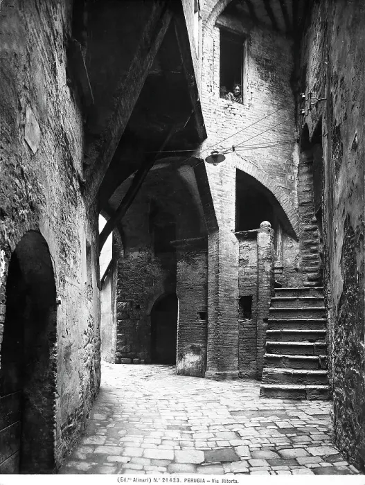 Gerahmter Druck : Via Ritorta in Perugia Gerahmter Druck : Via Ritorta in Perugia