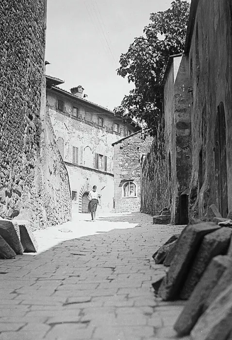 Gerahmter Druck : Straße in Arezzo