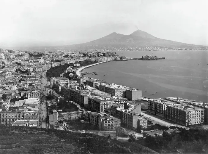 Gerahmter Druck : Panorama von Neapel