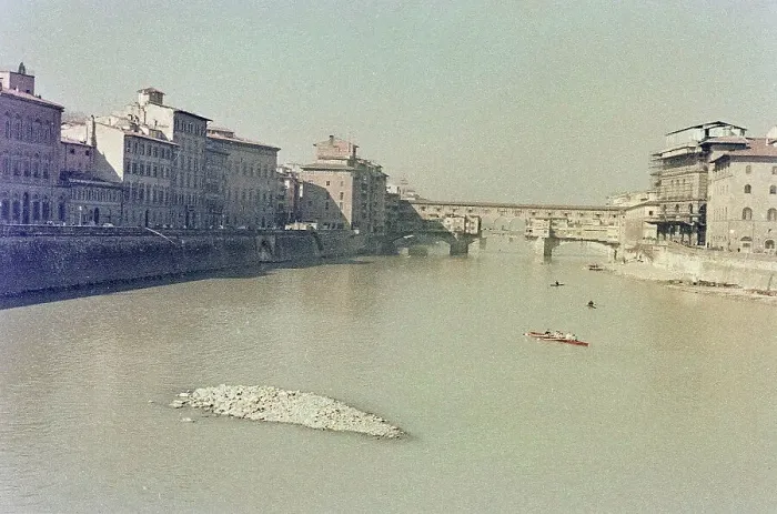 Gerahmter Druck : Ansicht des Ponte Vecchio in Florenz Gerahmter Druck : Ansicht des Ponte Vecchio in Florenz