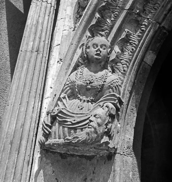 Gerahmter Druck : Chemnitz. Ein Detail im Laurentiusportal in Chemnitz Gerahmter Druck : Chemnitz. Ein Detail im Laurentiusportal in Chemnitz