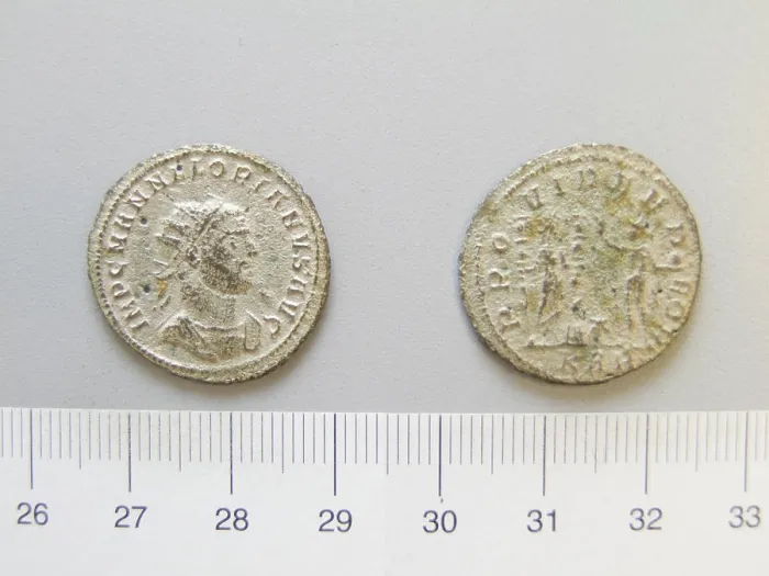 Gerahmter Druck : Münze von Marcus Annius Florianus. Gerahmter Druck : Münze von Marcus Annius Florianus.