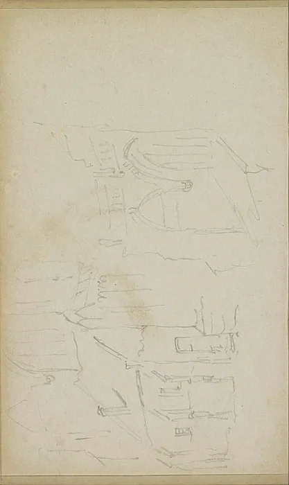 Gerahmter Druck : Architekturstudien. Ansicht eines Gebäudes. Gerahmter Druck : Architekturstudien. Ansicht eines Gebäudes.