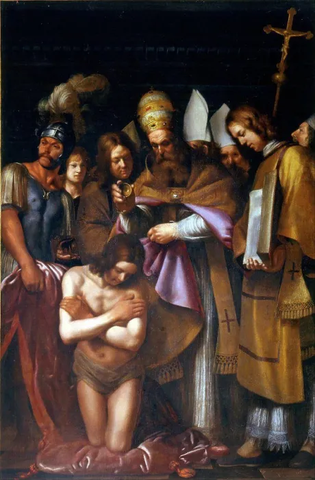 Gerahmter Druck : Die Taufe Konstantins Gerahmter Druck : Die Taufe Konstantins