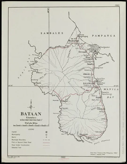 Gerahmter Druck : Bataan, Bataan Philippinen : Provinz, Karten Norman B. Leventhal Map Center Collection Gerahmter Druck : Bataan, Bataan Philippinen : Provinz, Karten Norman B. Leventhal Map Center Collection