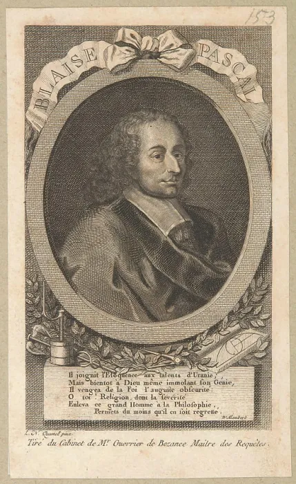 Gerahmter Druck : Błażej Pascal (besitzt Blaise Pascal)