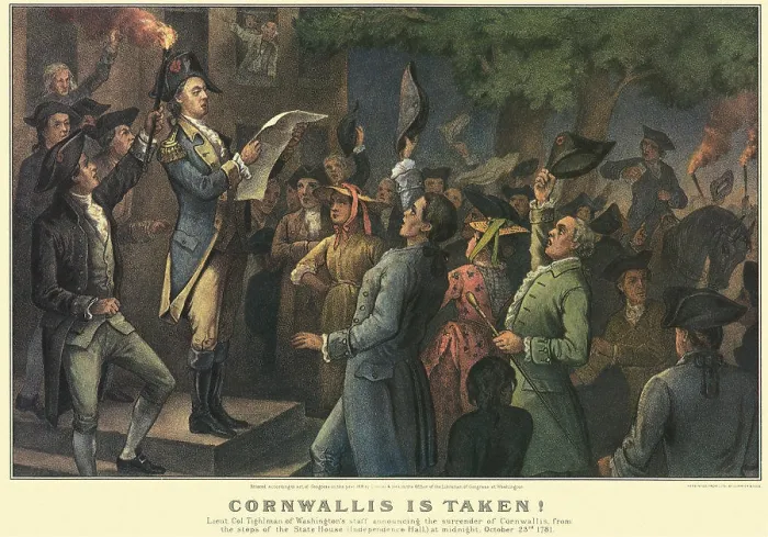 Gerahmter Druck : Cornwallis ist gefallen. Gerahmter Druck : Cornwallis ist gefallen.