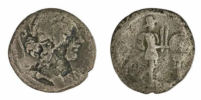 Gerahmter Druck : denarius. Servilius, C. (fl. 57 v. Chr.), Geldmeister, Republik Römisch, Aussteller Gerahmter Druck : denarius. Servilius, C. (fl. 57 v. Chr.), Geldmeister, Republik Römisch, Aussteller