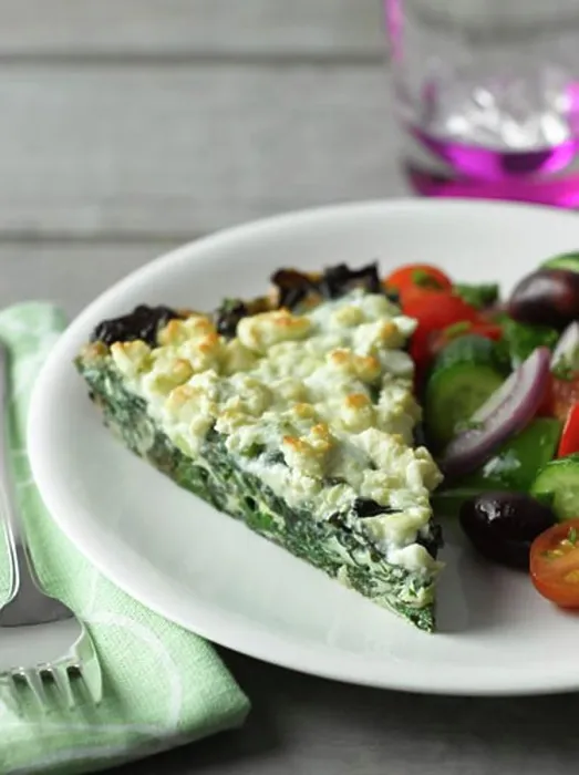 Gerahmter Druck : Feta- und Spinat-Omelett Gerahmter Druck : Feta- und Spinat-Omelett