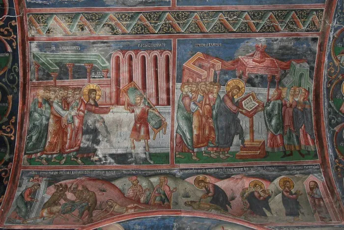 Gerahmter Druck : Die Heilung zu Kapernaum. Gerahmter Druck : Die Heilung zu Kapernaum.