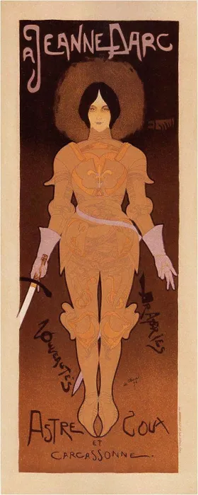 Gerahmter Druck : Joan von Arc von Feure Gerahmter Druck : Joan von Arc von Feure