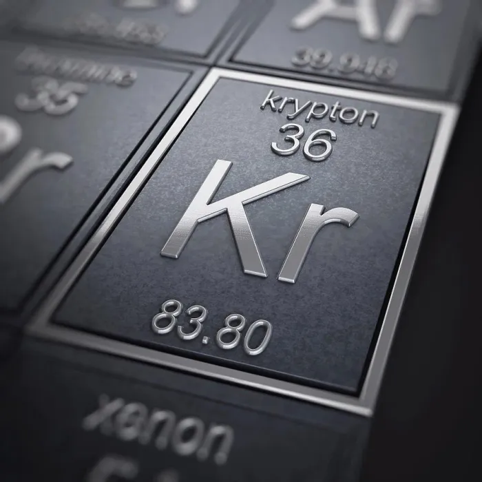 Gerahmter Druck : Krypton (Chemisches Element) Gerahmter Druck : Krypton (Chemisches Element)