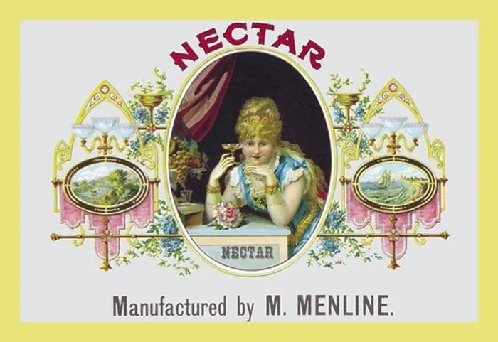 Gerahmter Druck : Nectar Zigarren, Zigarrenetiketten Gerahmter Druck : Nectar Zigarren, Zigarrenetiketten