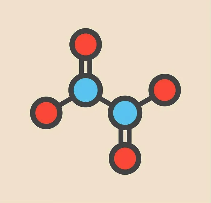 Gerahmter Druck : Molekülstruktur des Dinitrogentetraoxid (N2O4) Gerahmter Druck : Molekülstruktur des Dinitrogentetraoxid (N2O4)