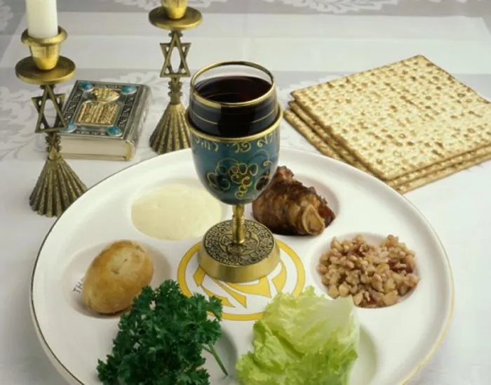 Gerahmter Druck : Oster-Seder-Platte