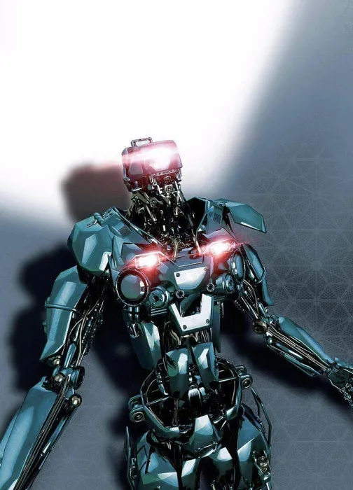 Gerahmter Druck : Illustration eines Roboters Gerahmter Druck : Illustration eines Roboters