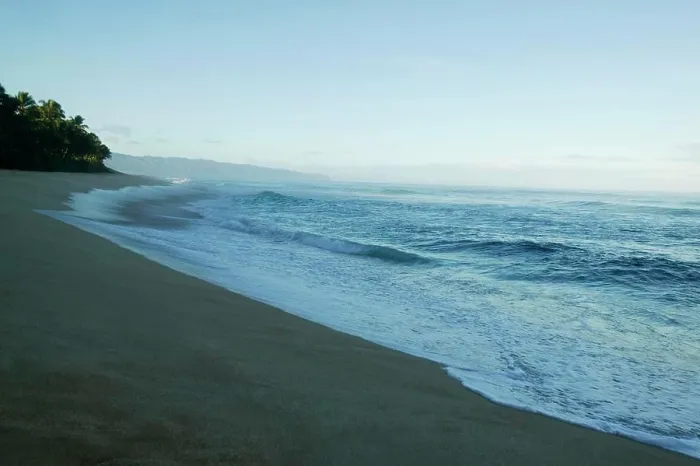 Gerahmter Druck : Ein Landschaftlicher Strand Gerahmter Druck : Ein Landschaftlicher Strand