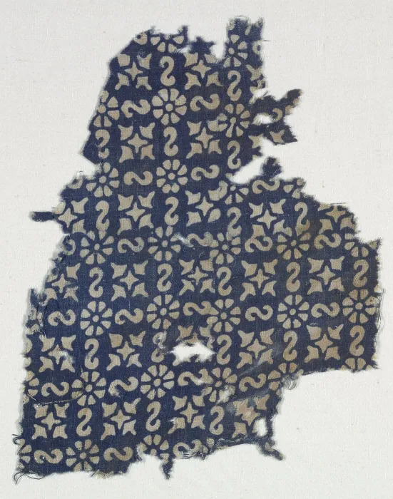 Gerahmter Druck : Textil, Medium: Baumwolle Technik: resistent gedruckt auf plain weave. Gerahmter Druck : Textil, Medium: Baumwolle Technik: resistent gedruckt auf plain weave.
