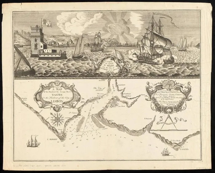 Gerahmter Druck : Ein Blick auf den Schloss von Belém. Gerahmter Druck : Ein Blick auf den Schloss von Belém.