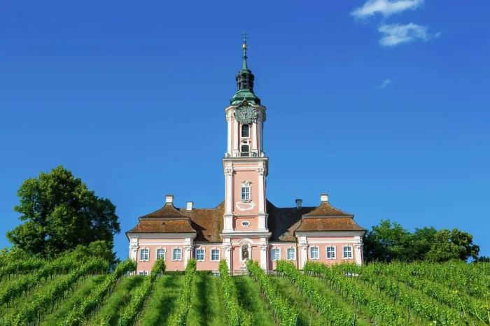 Gerahmter Druck : Wallfahrtskirche Birnau Kirche Gerahmter Druck : Wallfahrtskirche Birnau Kirche