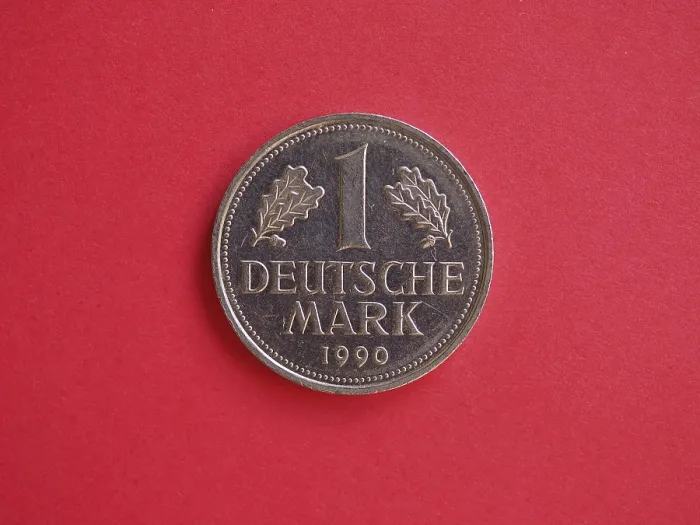 Gerahmter Druck : 1-Mark-Münze Gerahmter Druck : 1-Mark-Münze