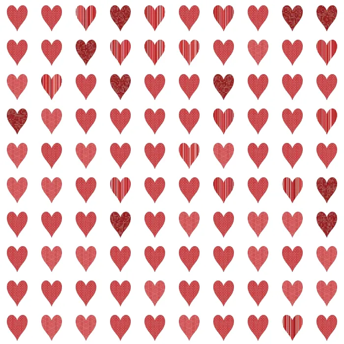 Gerahmter Druck : 100redhearts Gerahmter Druck : 100redhearts
