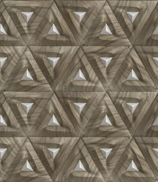 Gerahmter Druck : Geometrische Muster mit Holztextur Gerahmter Druck : Geometrische Muster mit Holztextur