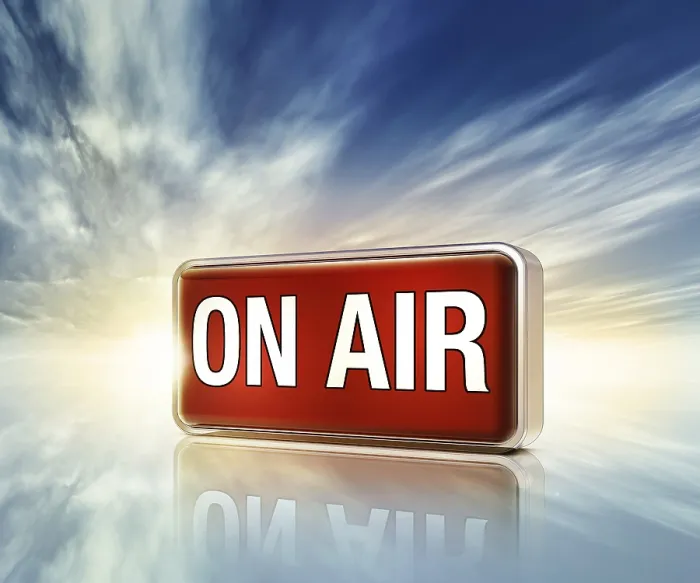 Gerahmter Druck : 3D-Rendern einer On-Air-Ikone.