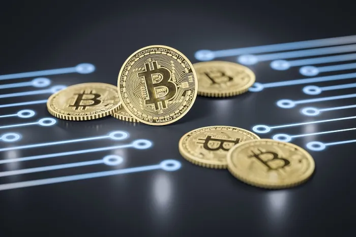 Gerahmter Druck : 3D-Rendern eines Bildes von einigen Bitcoin-Münzen auf einem dunklen elektronischen Hintergrund. Gerahmter Druck : 3D-Rendern eines Bildes von einigen Bitcoin-Münzen auf einem dunklen elektronischen Hintergrund.