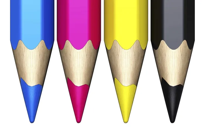 Gerahmter Druck : 3D-Rendern von Farbbleistift. Gerahmter Druck : 3D-Rendern von Farbbleistift.