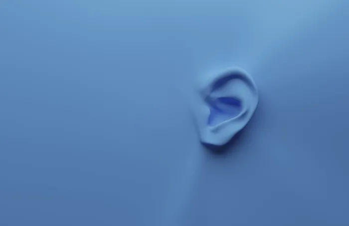 Gerahmter Druck : 3D-Rendern einer Ohren auf einem blauen Hintergrund mit Platz für Ihren Text oder Bild. Gerahmter Druck : 3D-Rendern einer Ohren auf einem blauen Hintergrund mit Platz für Ihren Text oder Bild.
