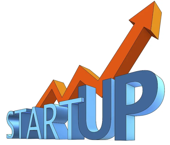 Gerahmter Druck : 3D-Rendern eines Start-Up-Icons.