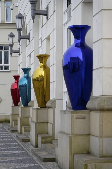 Gerahmter Druck : 4 Elemente, Vase, Gerichtsbezirk